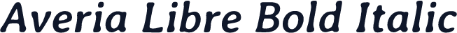 Averia Libre Bold Italic