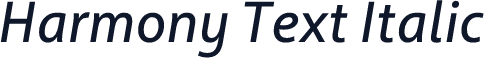 Harmony Text Italic