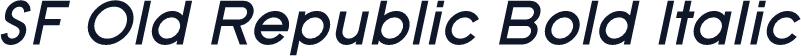 SF Old Republic Bold Italic