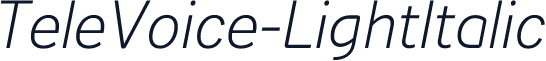 TeleVoice-LightItalic