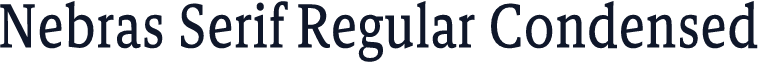 Nebras Serif Regular Condensed