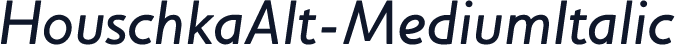 HouschkaAlt-MediumItalic