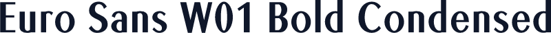 Euro Sans W01 Bold Condensed