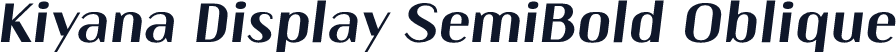 Kiyana Display SemiBold Oblique