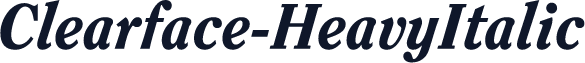Clearface-HeavyItalic