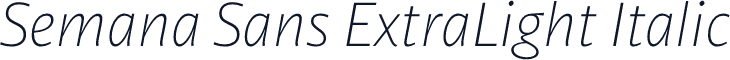 Semana Sans ExtraLight Italic