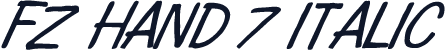 FZ HAND 7 ITALIC