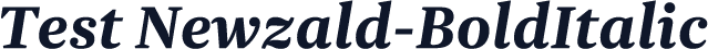 Test Newzald-BoldItalic