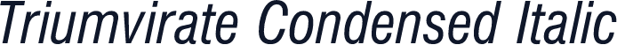 Triumvirate Condensed Italic