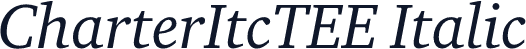CharterItcTEE Italic