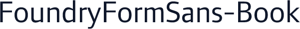 FoundryFormSans-Book