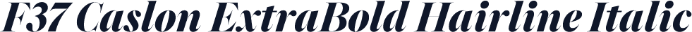 F37 Caslon ExtraBold Hairline Italic
