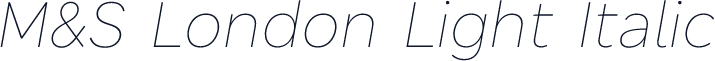 M&S London Light Italic