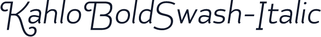 KahloBoldSwash-Italic