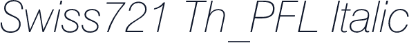 Swiss721 Th_PFL Italic