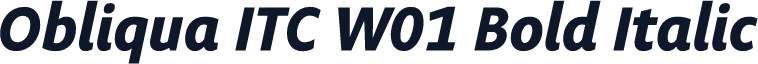 Obliqua ITC W01 Bold Italic