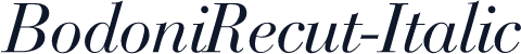 BodoniRecut-Italic