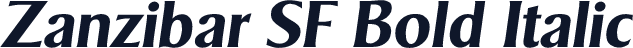 Zanzibar SF Bold Italic