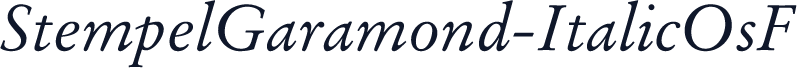StempelGaramond-ItalicOsF