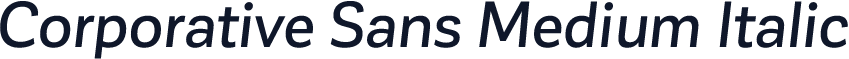 Corporative Sans Medium Italic