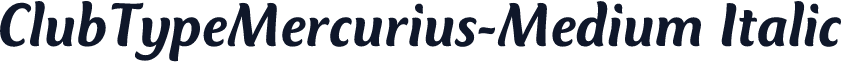 ClubTypeMercurius-Medium Italic