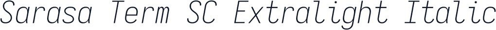 Sarasa Term SC Extralight Italic