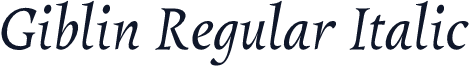 Giblin Regular Italic