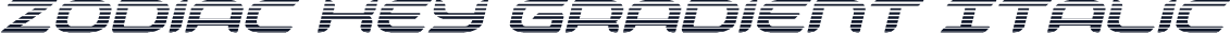 Zodiac Key Gradient Italic