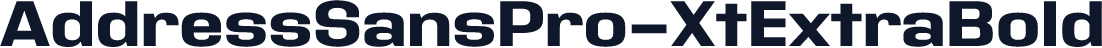 AddressSansPro-XtExtraBold