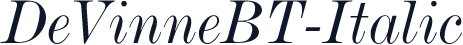 DeVinneBT-Italic