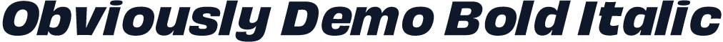 Obviously Demo Bold Italic