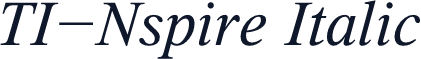 TI-Nspire Italic