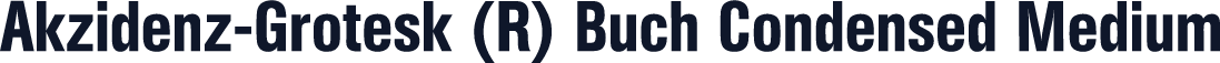 Akzidenz-Grotesk (R) Buch Condensed Medium