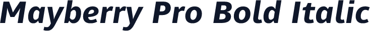 Mayberry Pro Bold Italic