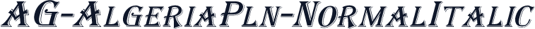 AG-AlgeriaPln-NormalItalic