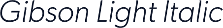 Gibson Light Italic
