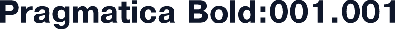 Pragmatica Bold:001.001