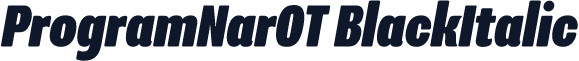 ProgramNarOT BlackItalic