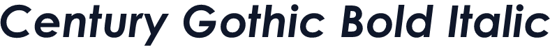 Century Gothic Bold Italic