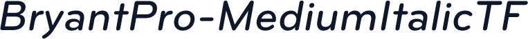 BryantPro-MediumItalicTF