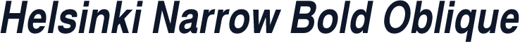 Helsinki Narrow Bold Oblique