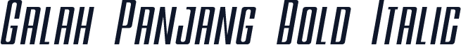 Galah Panjang Bold Italic
