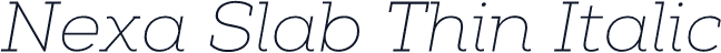 Nexa Slab Thin Italic