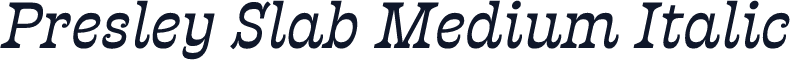 Presley Slab Medium Italic