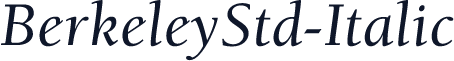 BerkeleyStd-Italic