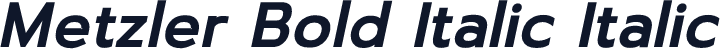 Metzler Bold Italic Italic