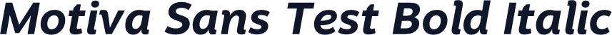 Motiva Sans Test Bold Italic