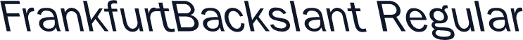 FrankfurtBackslant Regular