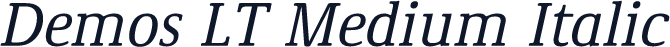Demos LT Medium Italic