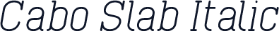 Cabo Slab Italic